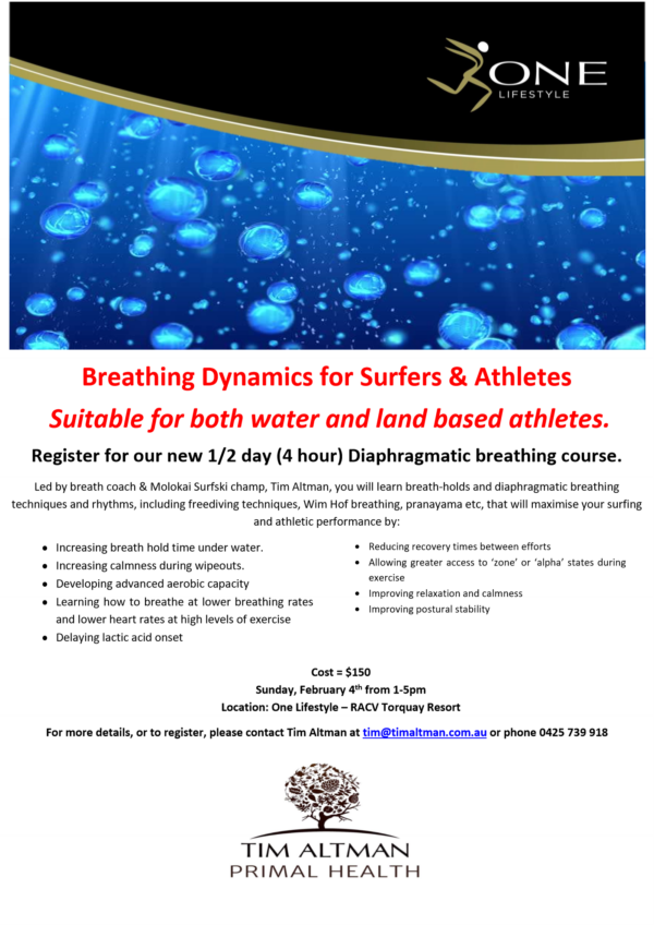 Breathing Dynamics Masterclass for Surfing & Sporting Performance - Feb 2024